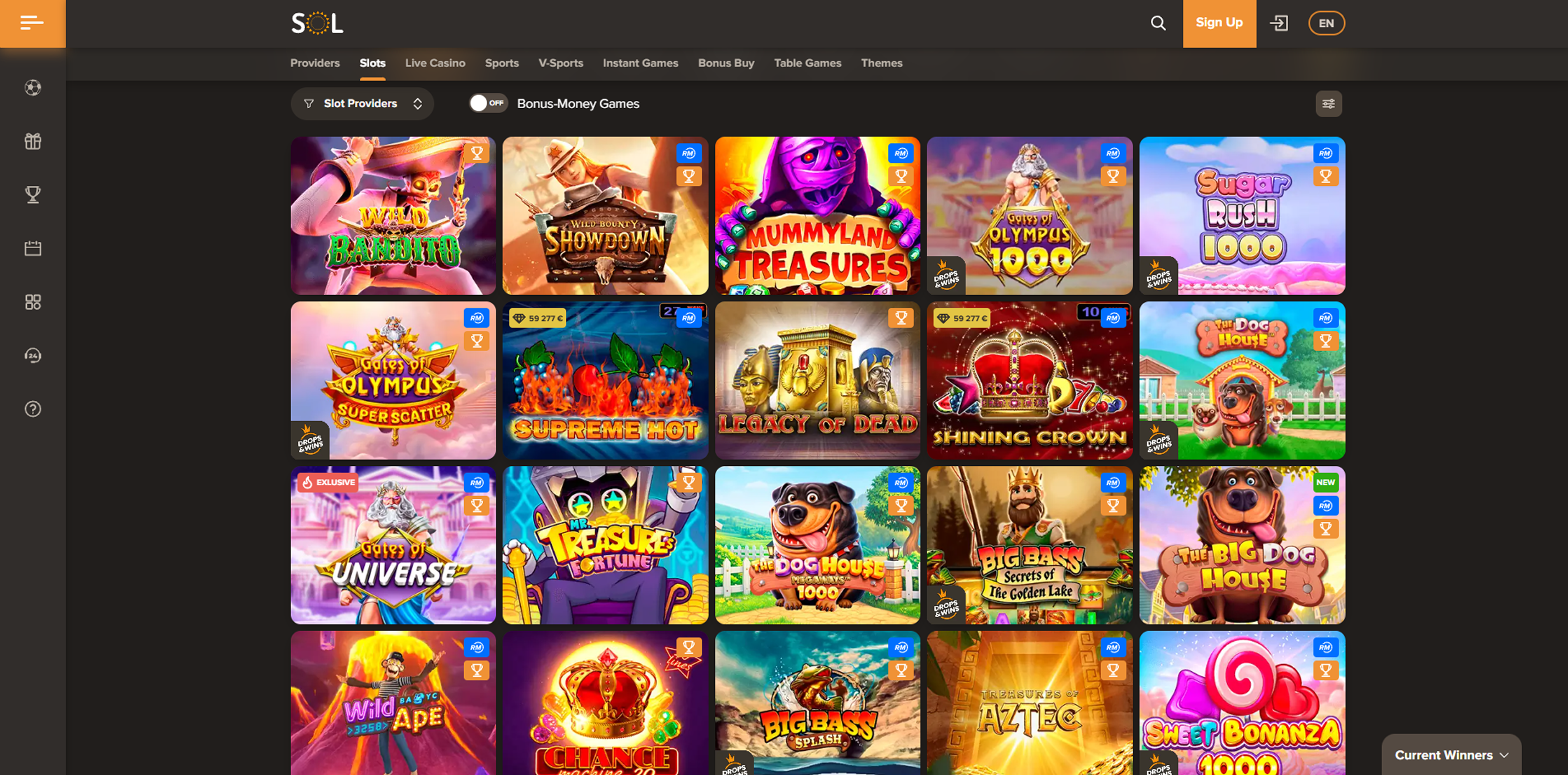 SOL casino slots