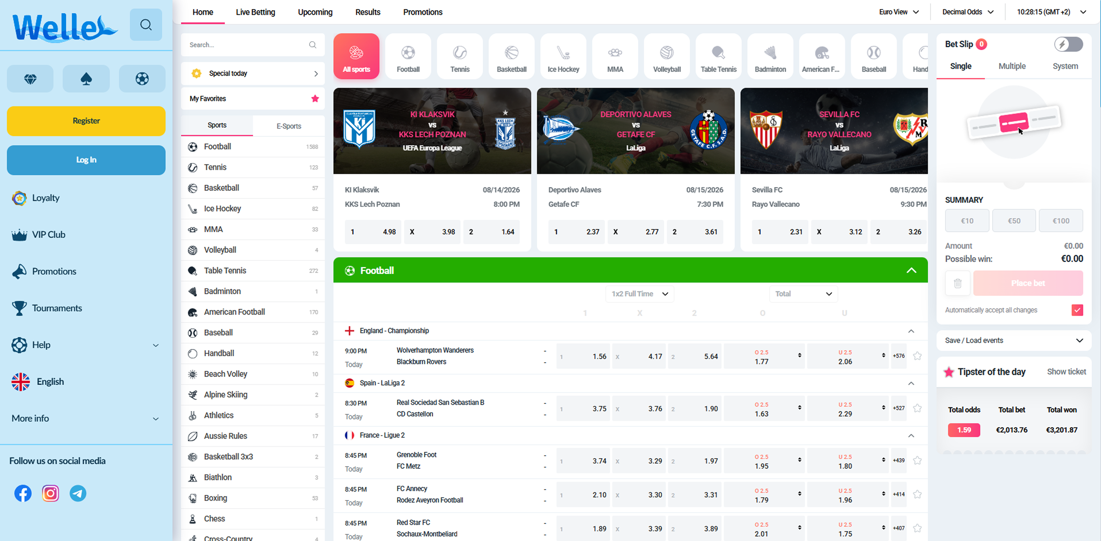 Welle casino sports betting