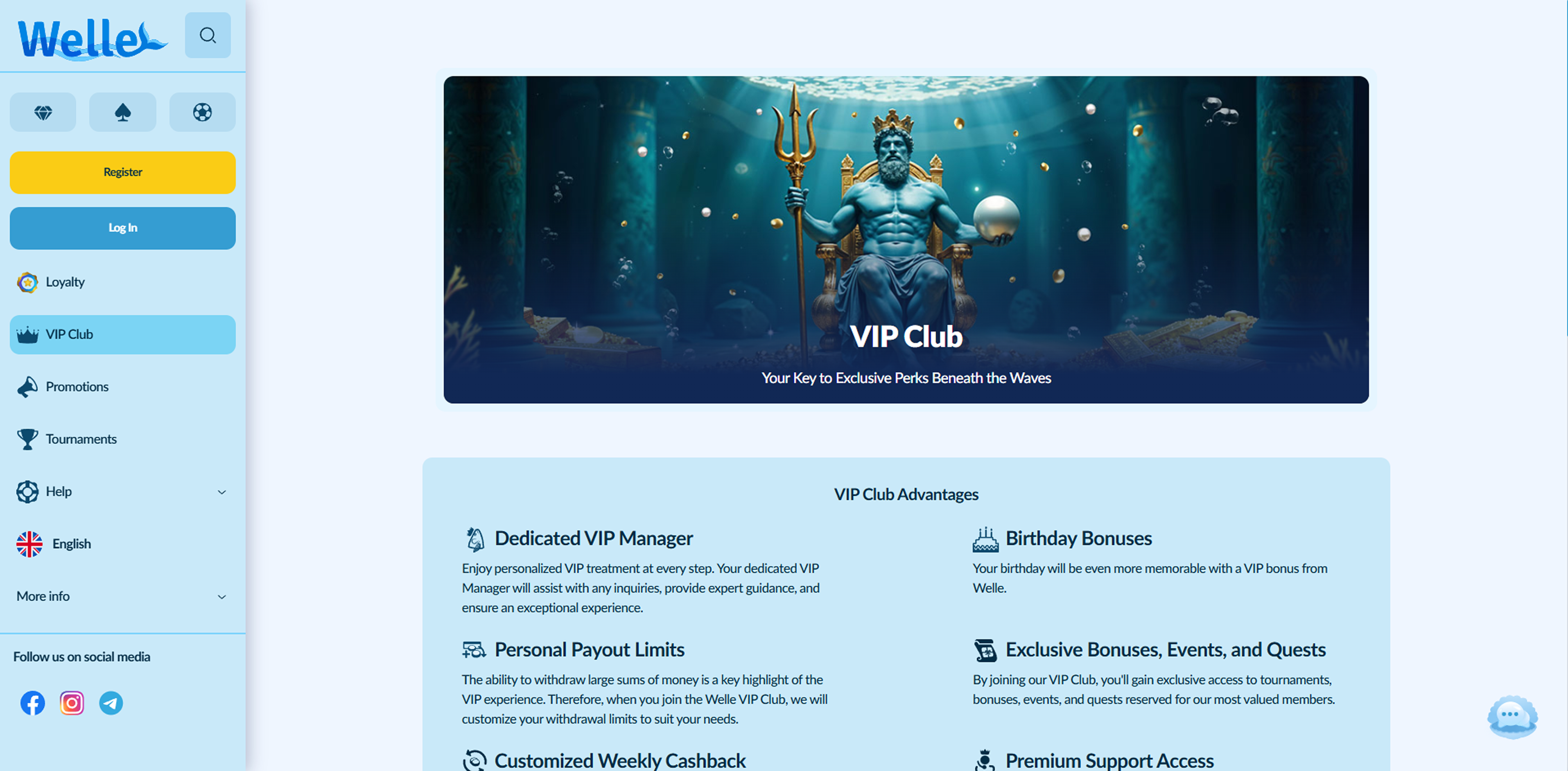 Welle casino VIP club