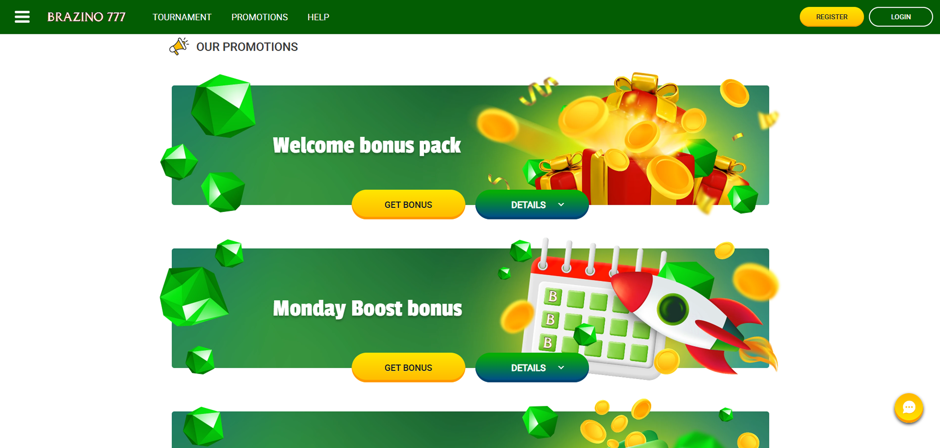 Brazino777 bonuses