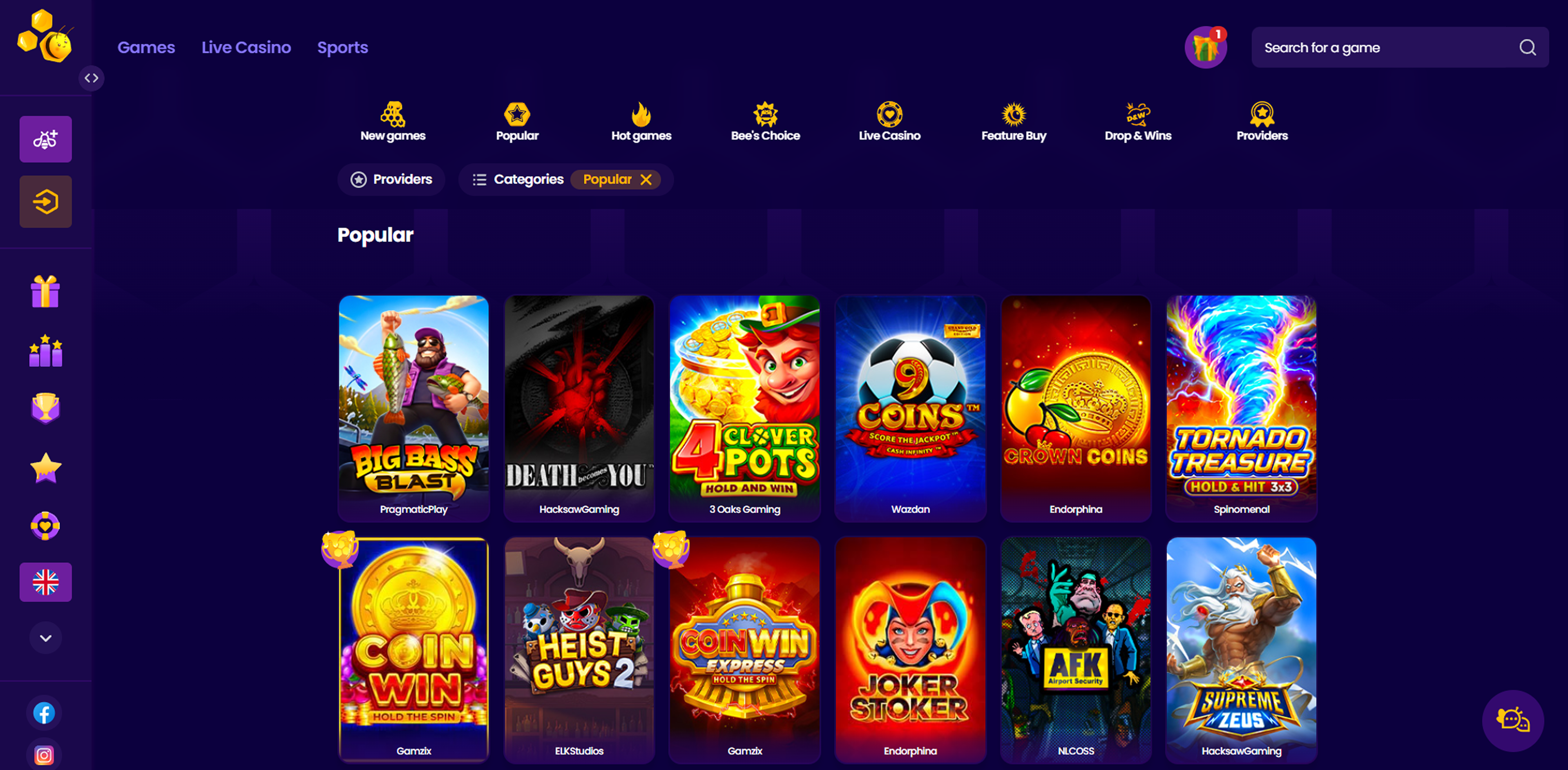 Wazbee slots