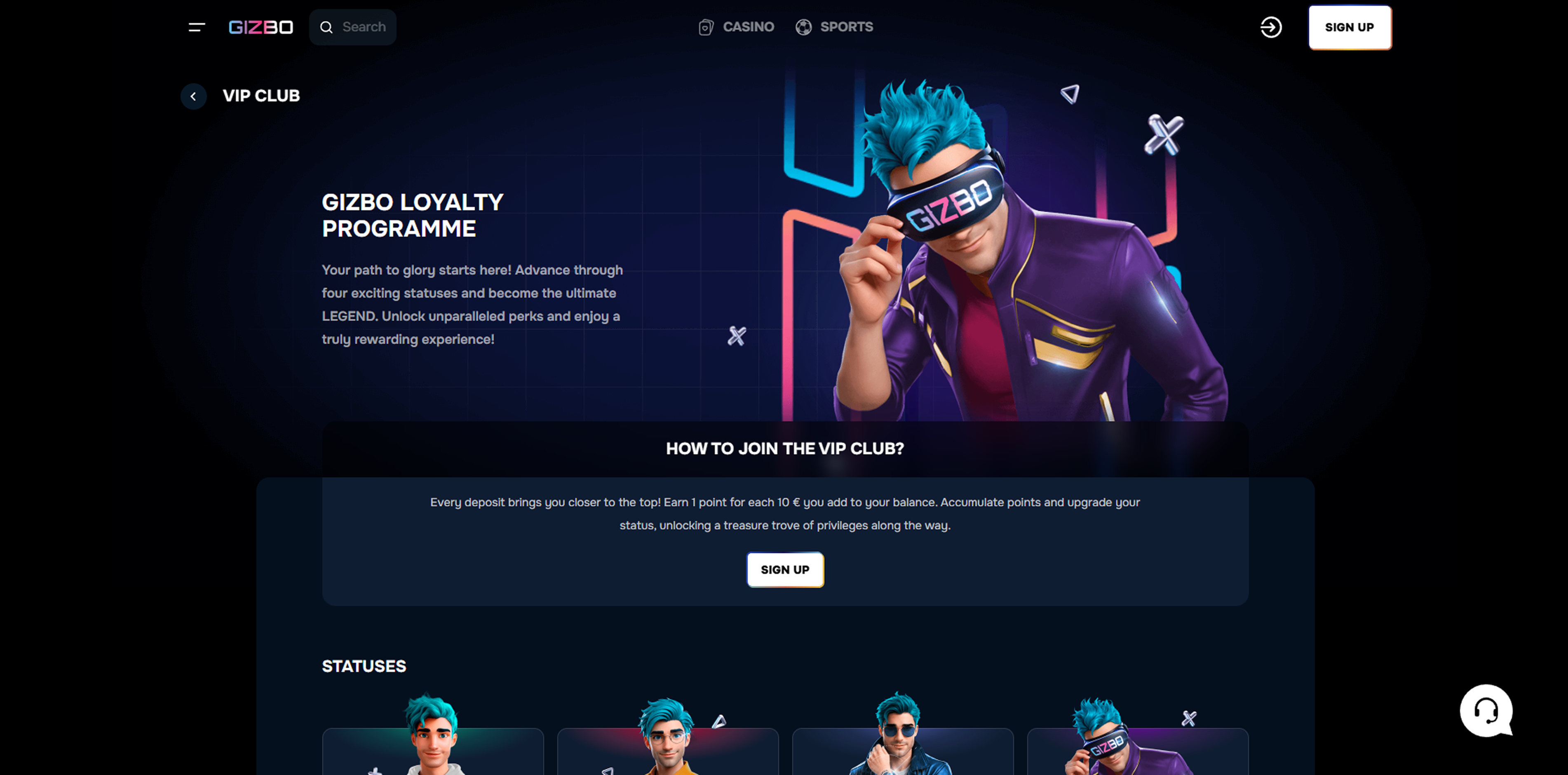Gizbo loyalty program