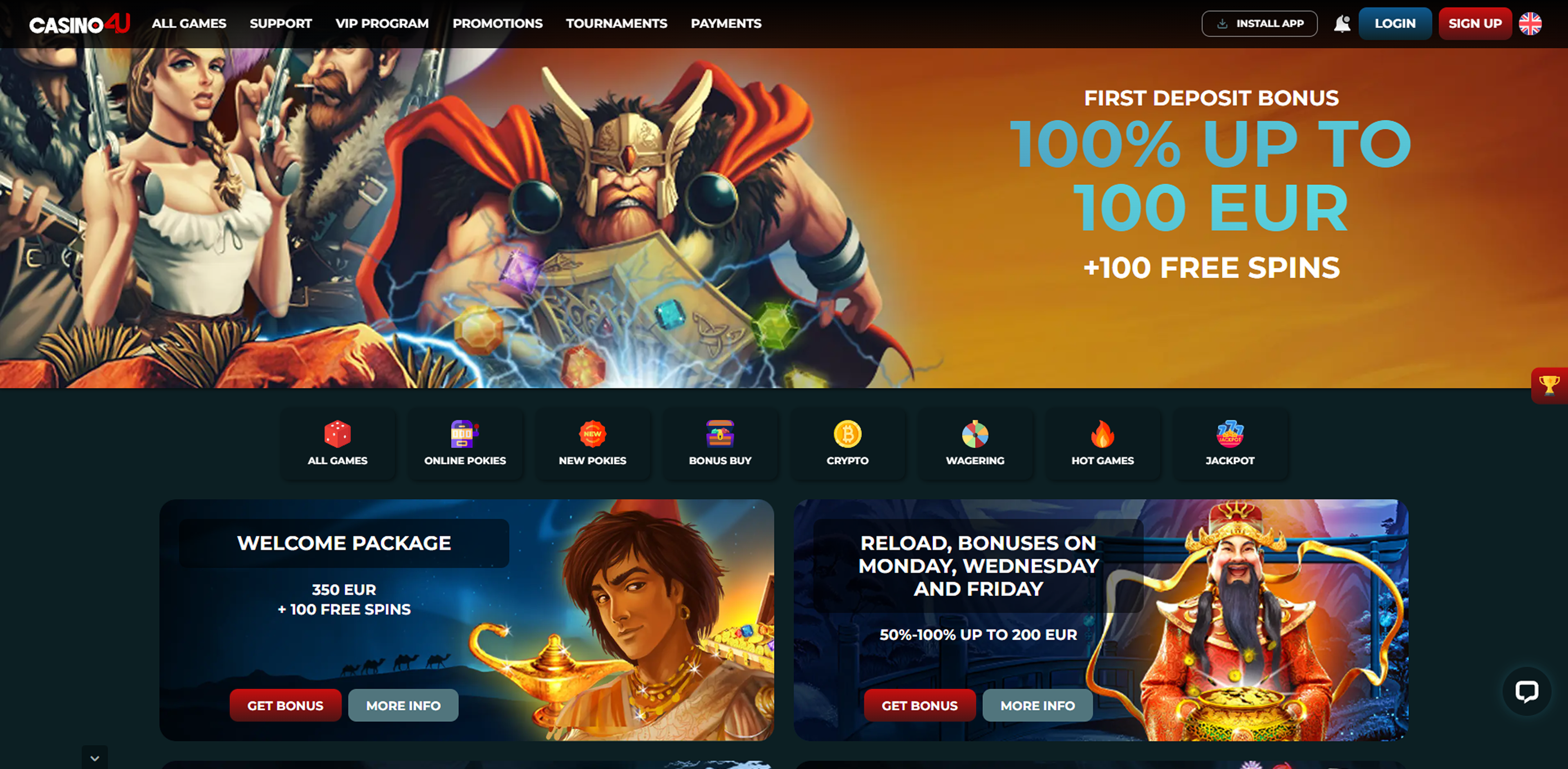 Casino4u bonuses