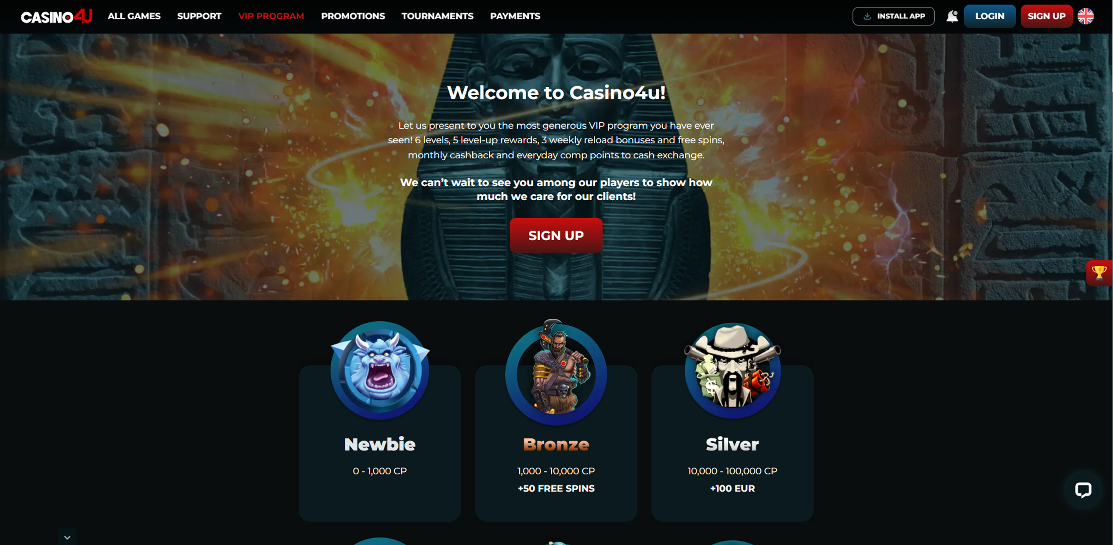 Casino4u loyalty program