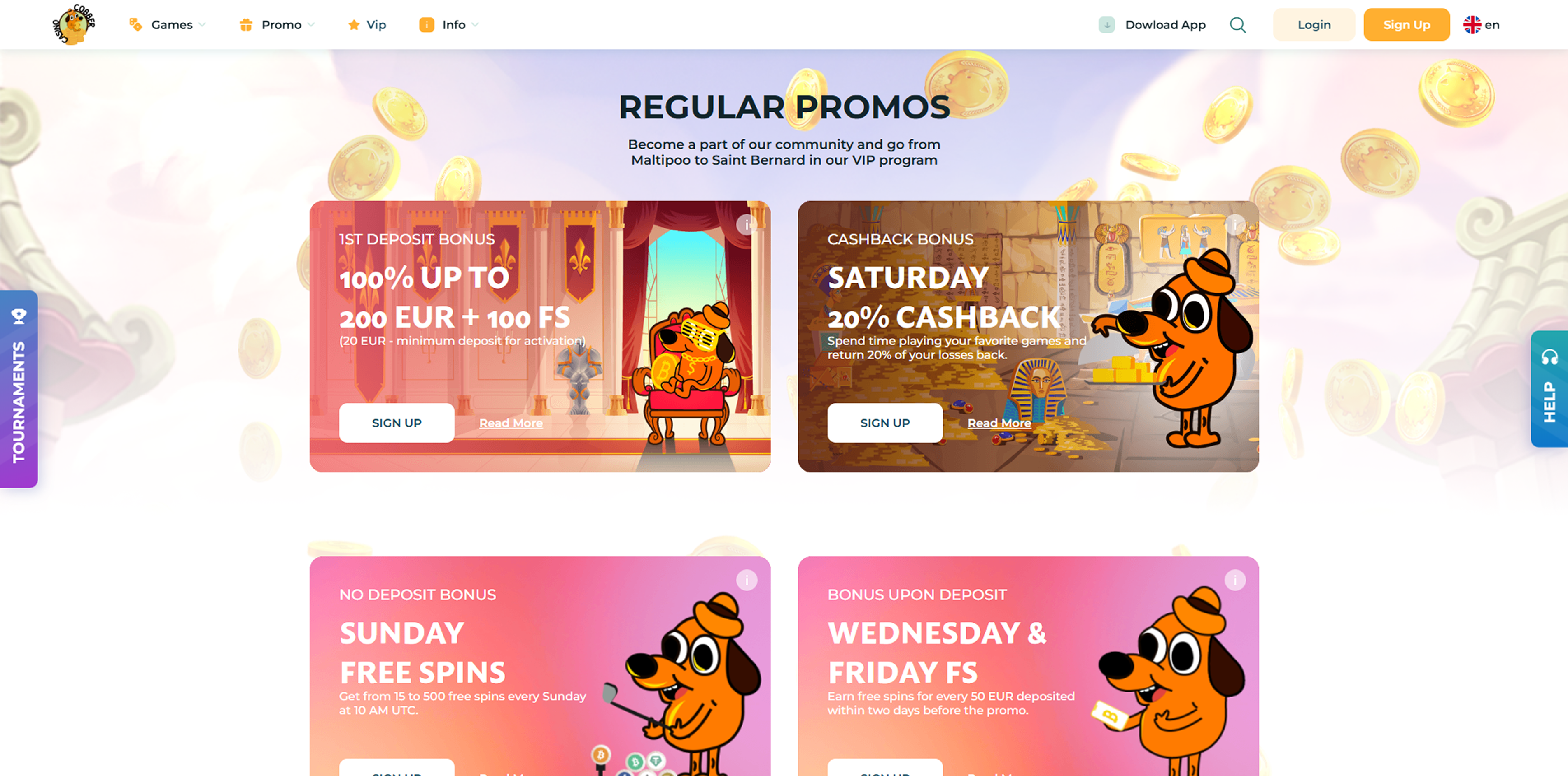 Cobber casino bonuses