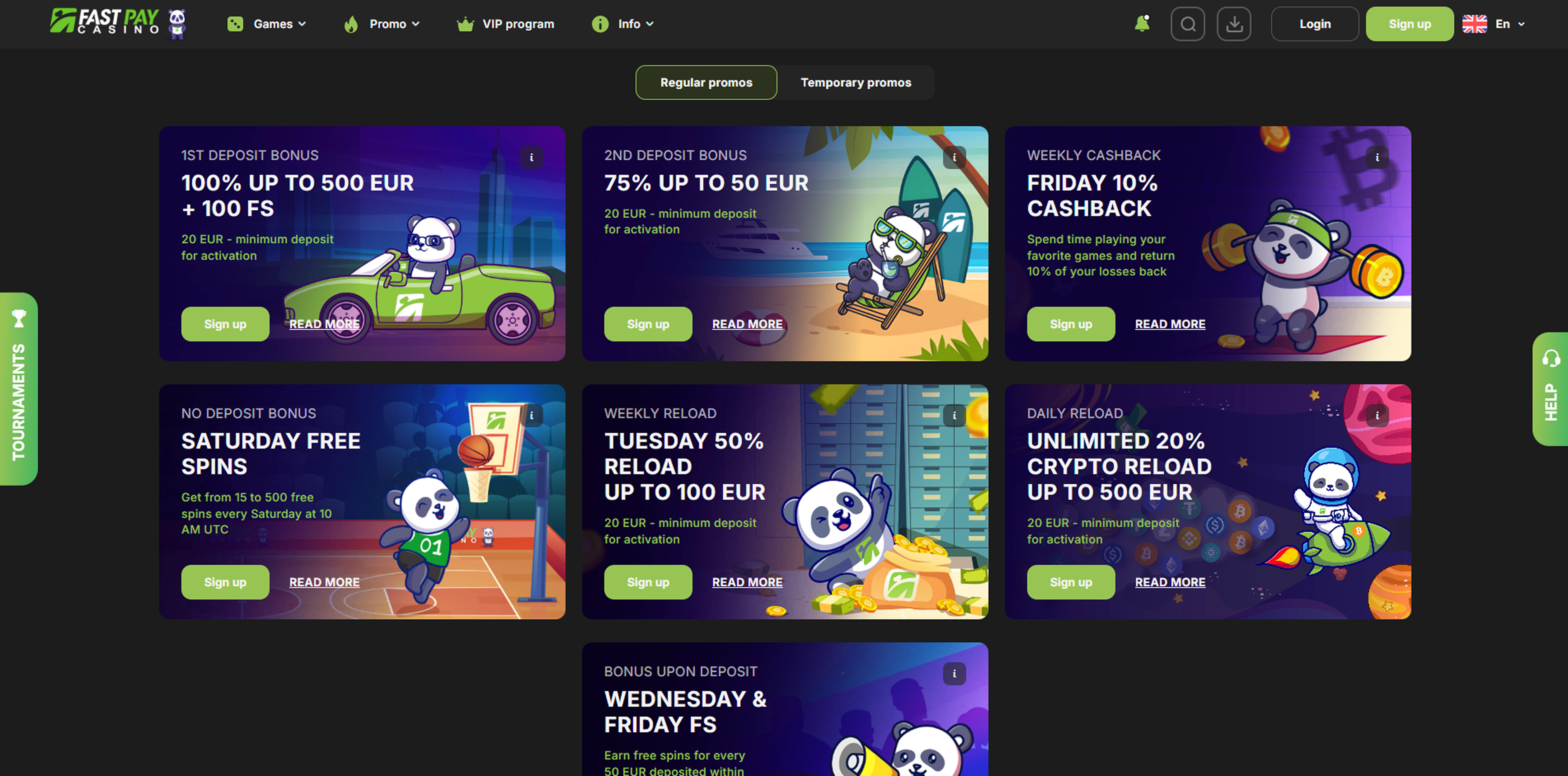 FastPay casino bonuses