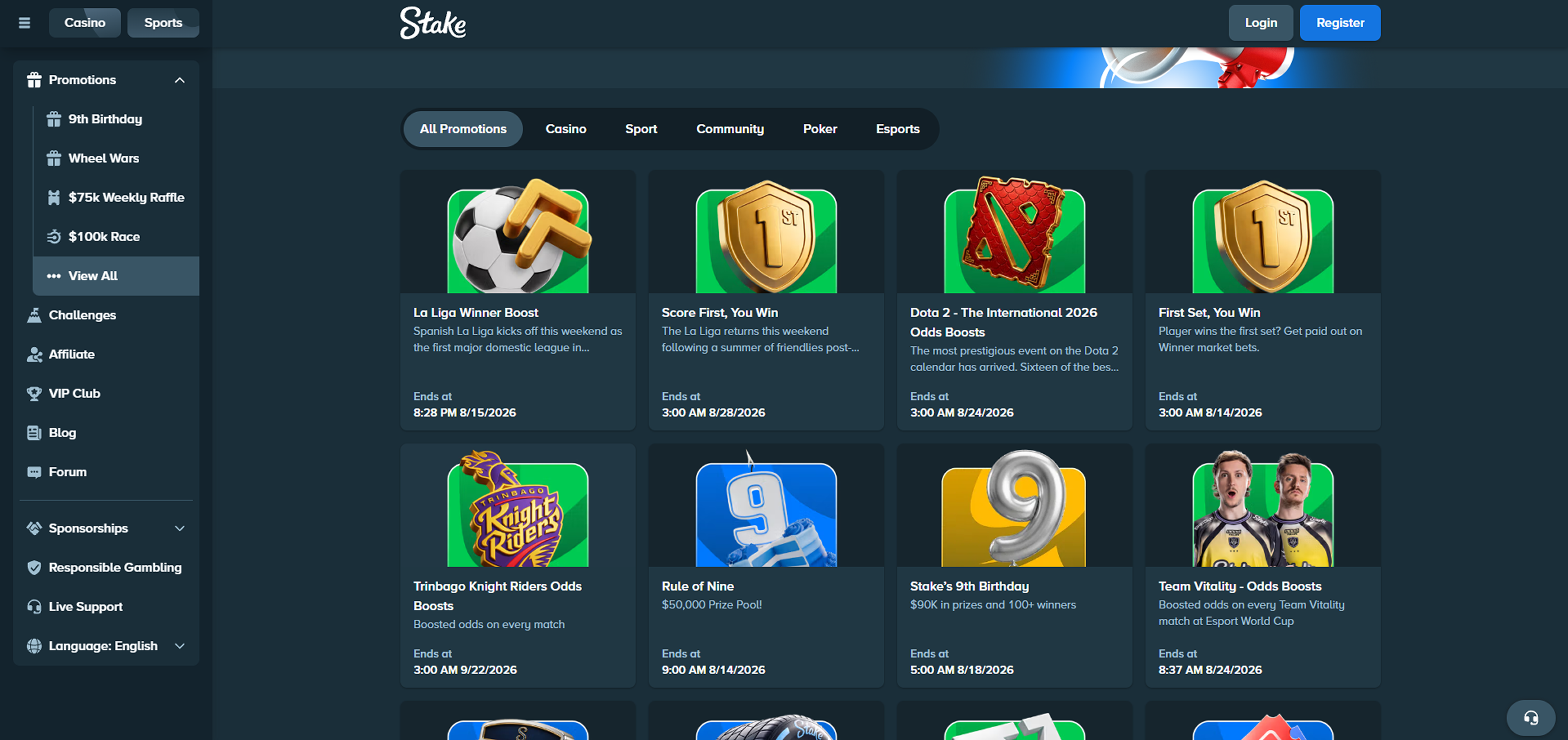 Stake casino promotions