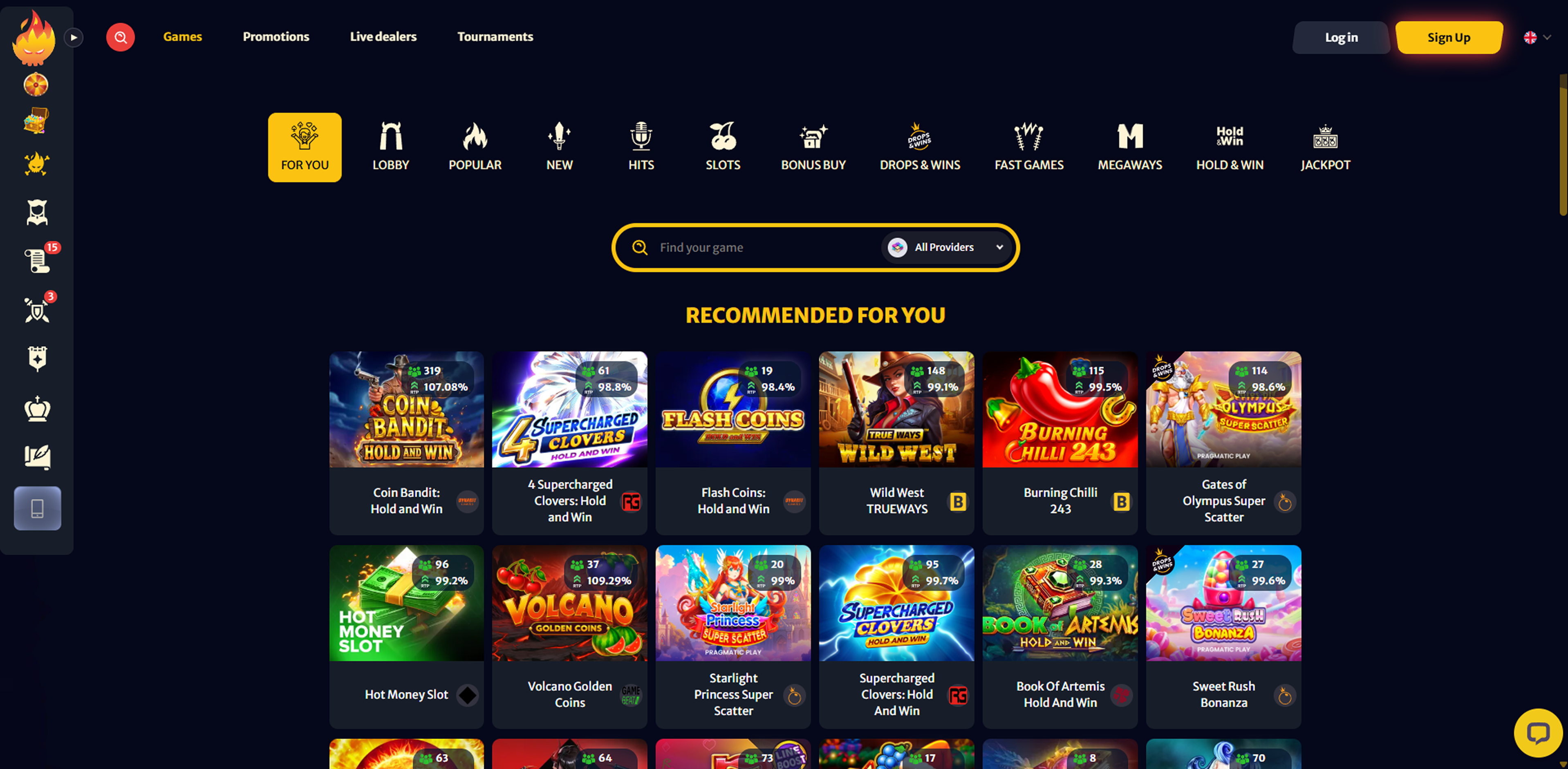 HellSpin Casino slot games
