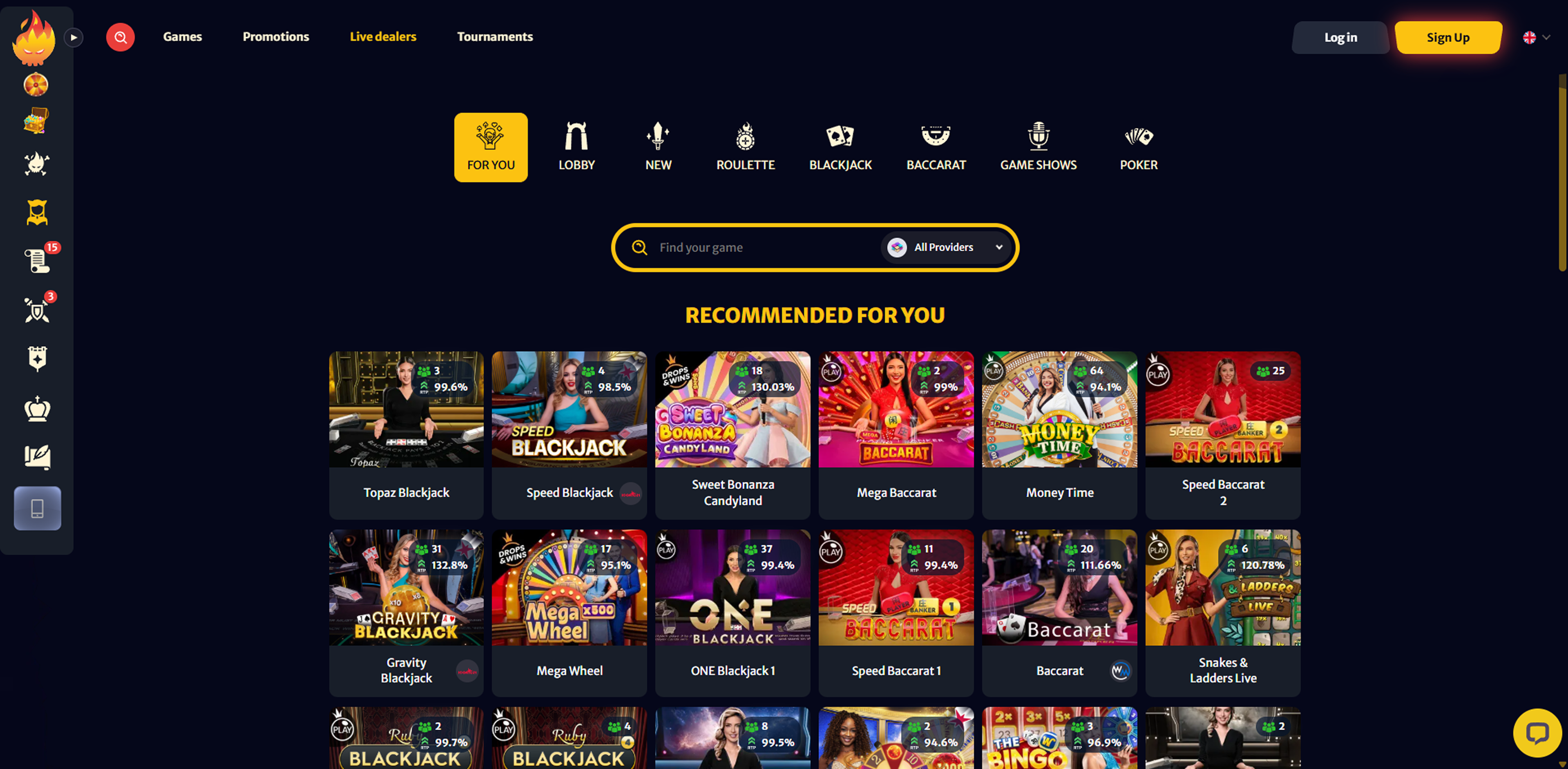 HellSpin Casino live dealer games