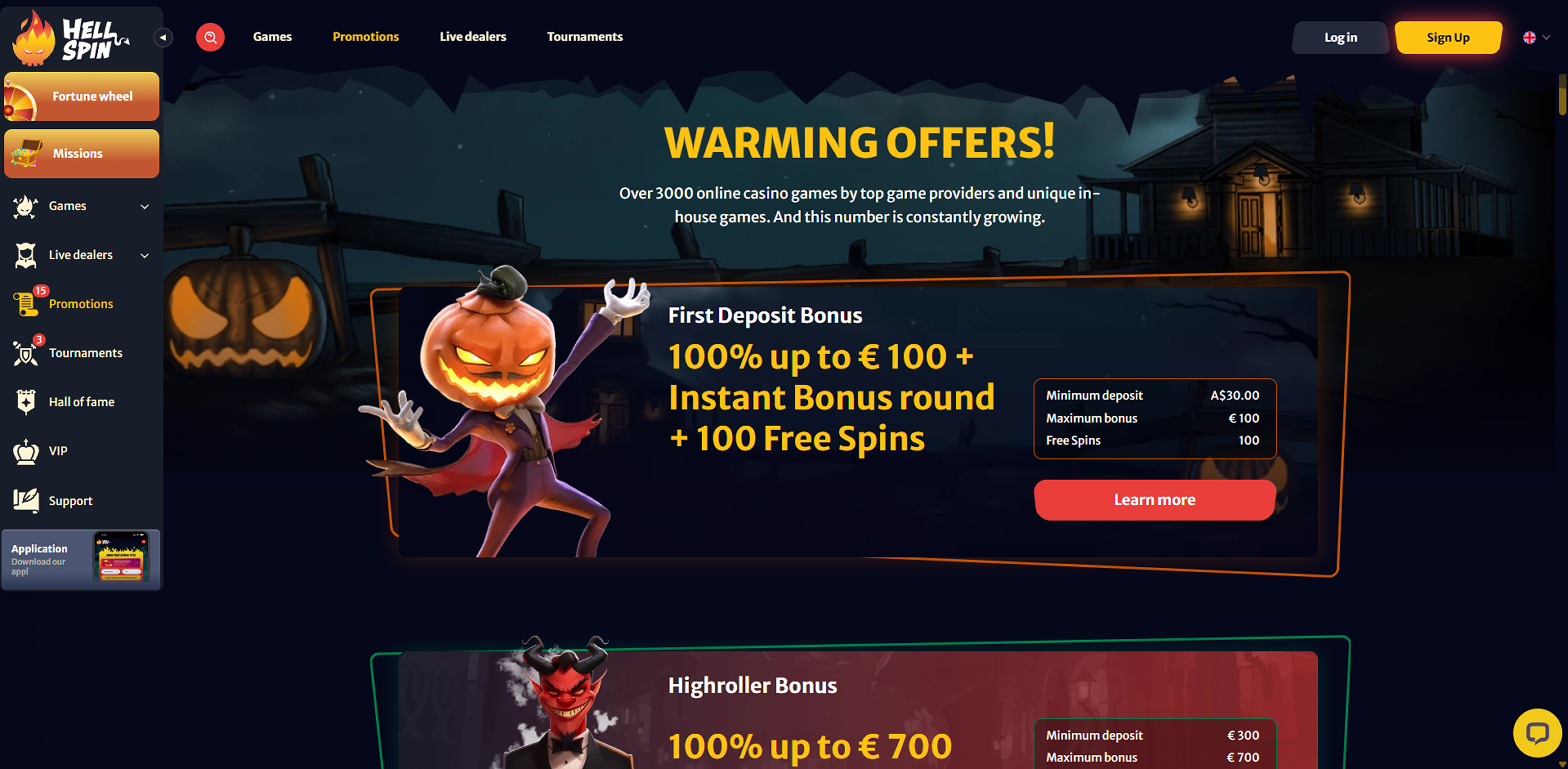 HellSpin Casino promotions