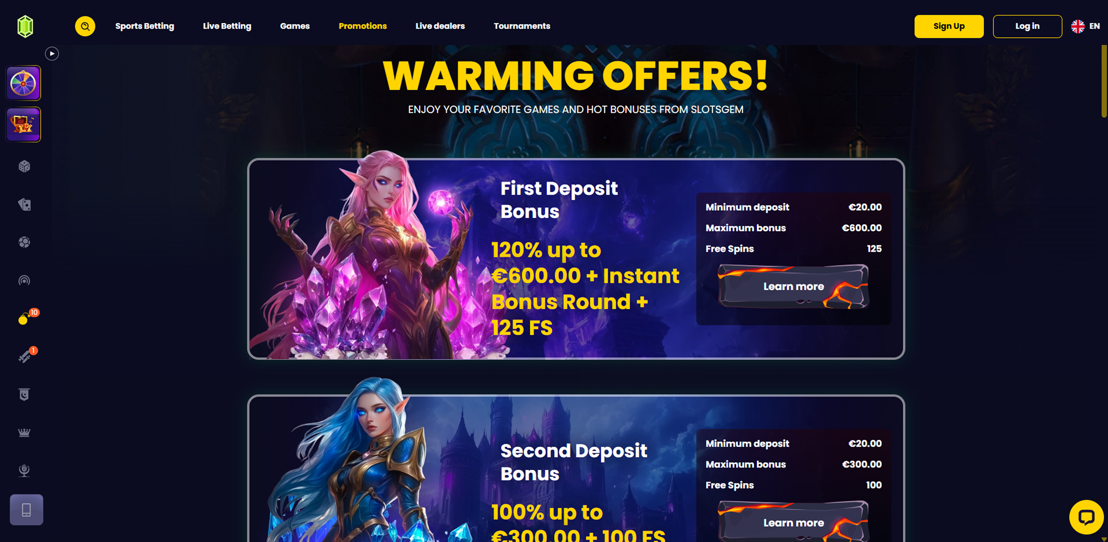 Slotsgem Casino promotions