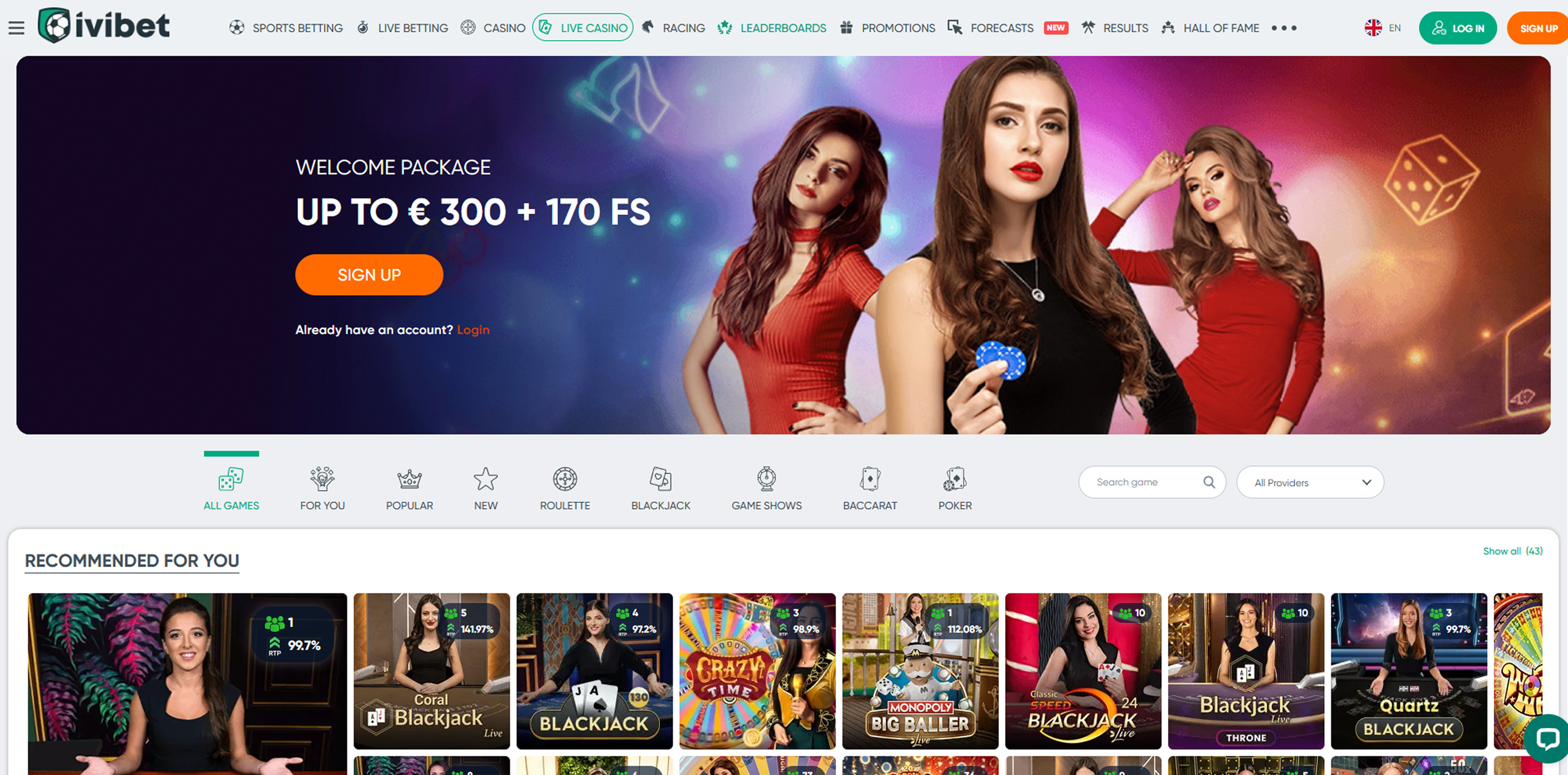 Ivibet main page