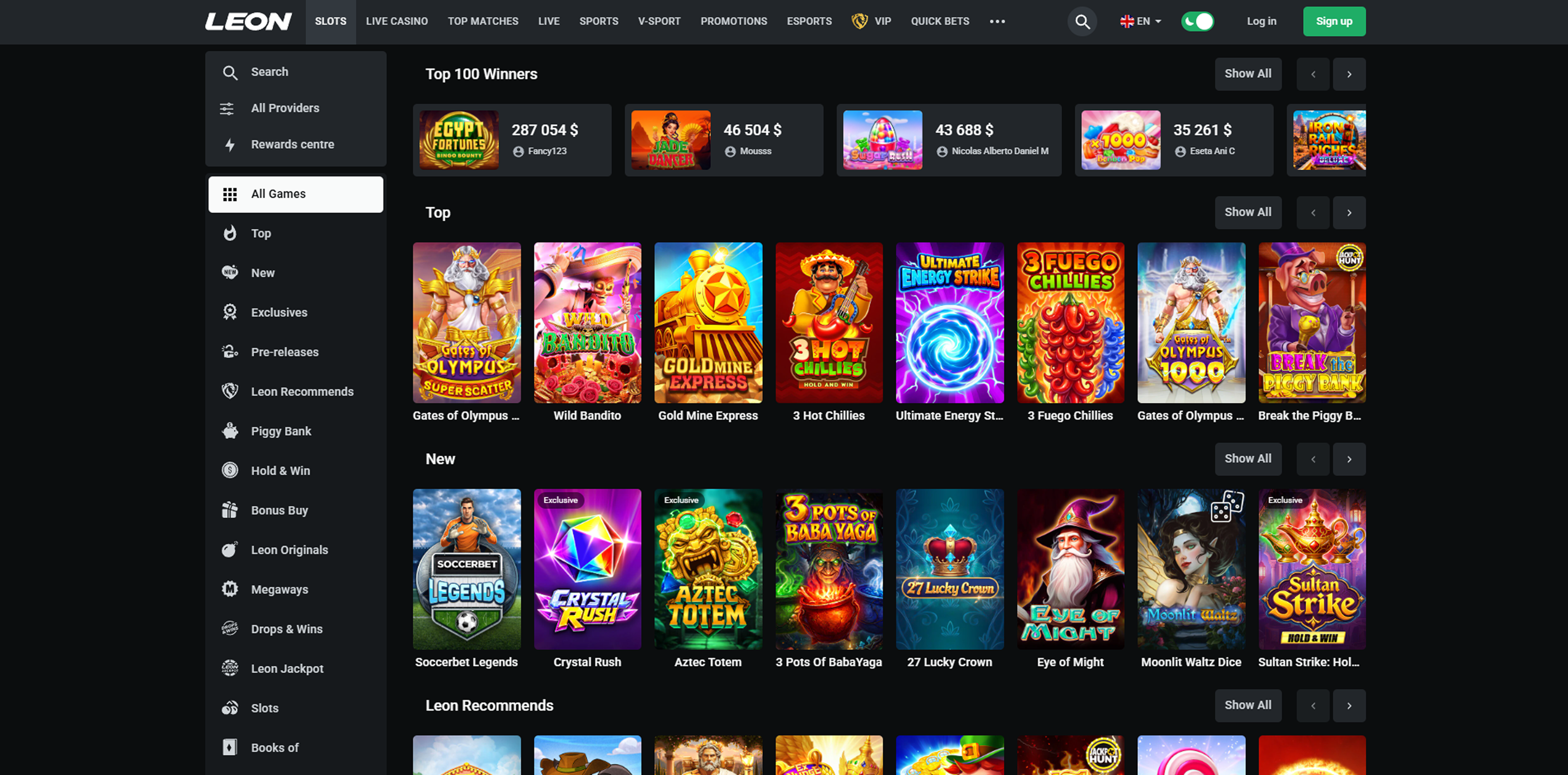 Leon casino slots