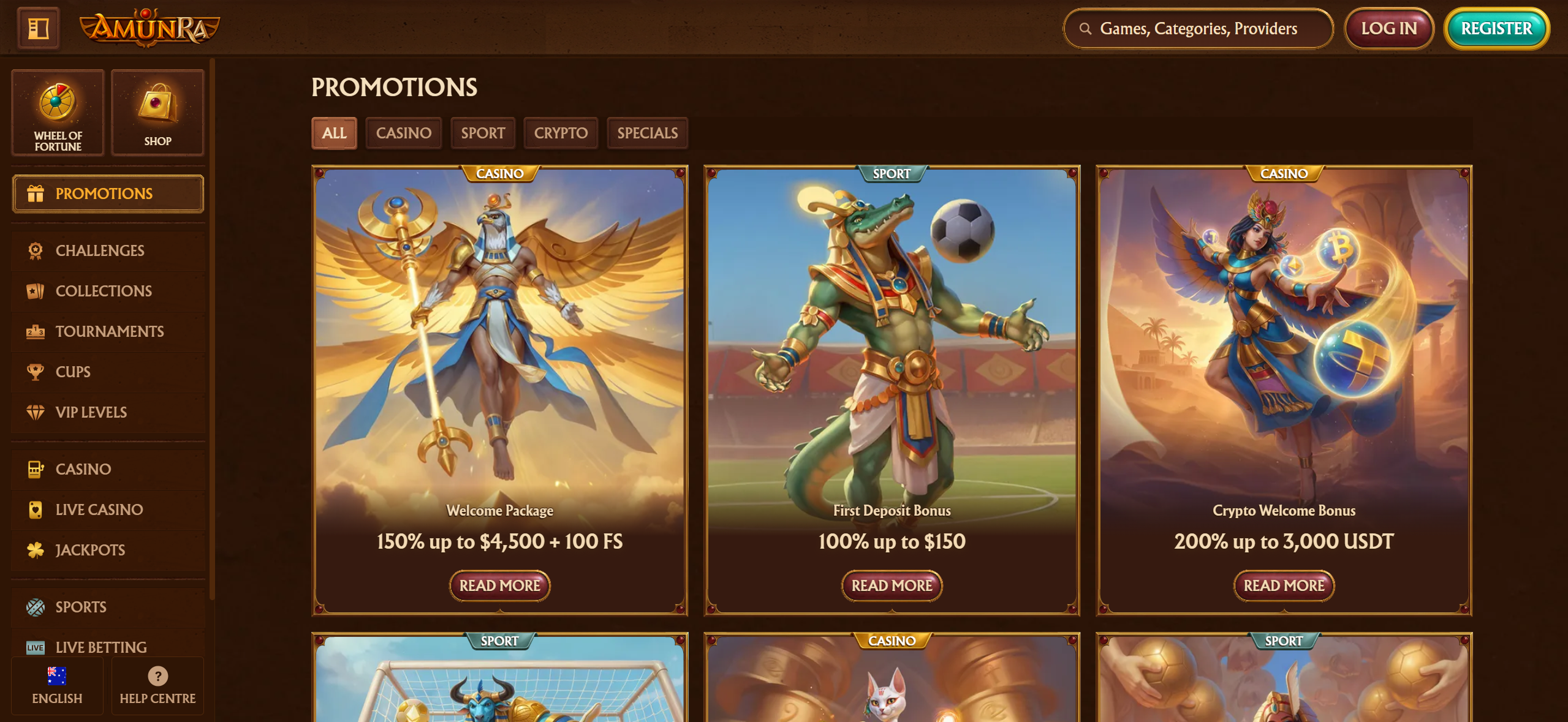 AmunRa casino bonuses