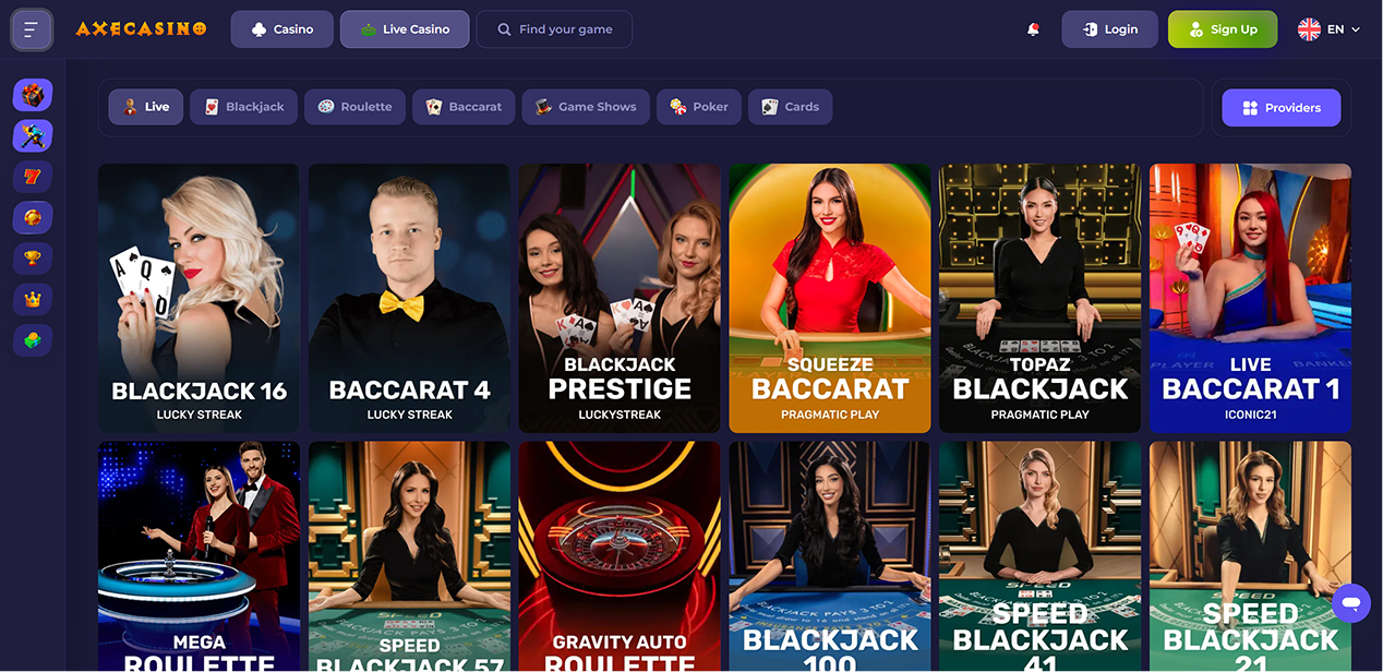 AxeCasino live games