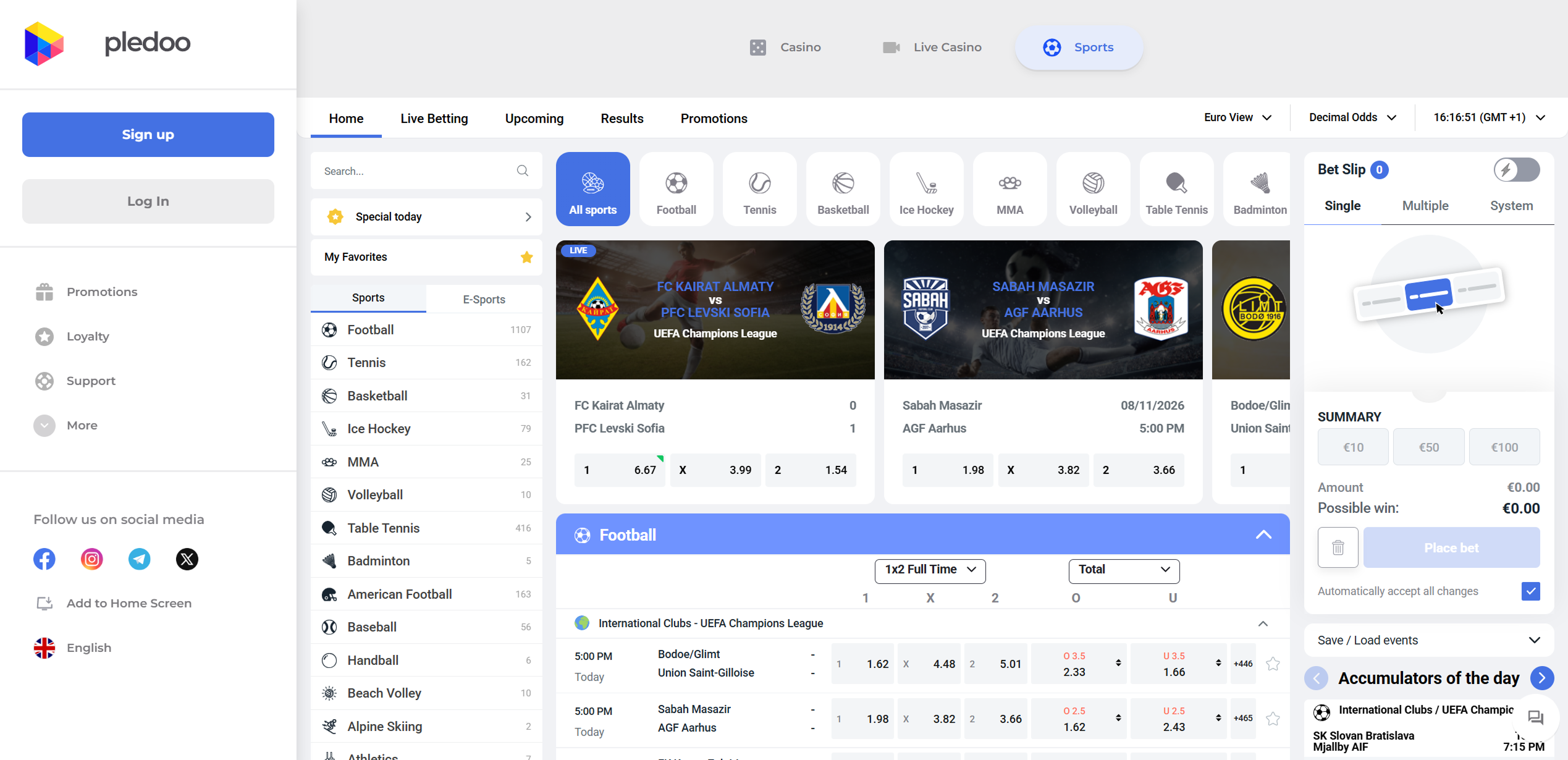 Pledoo sports betting