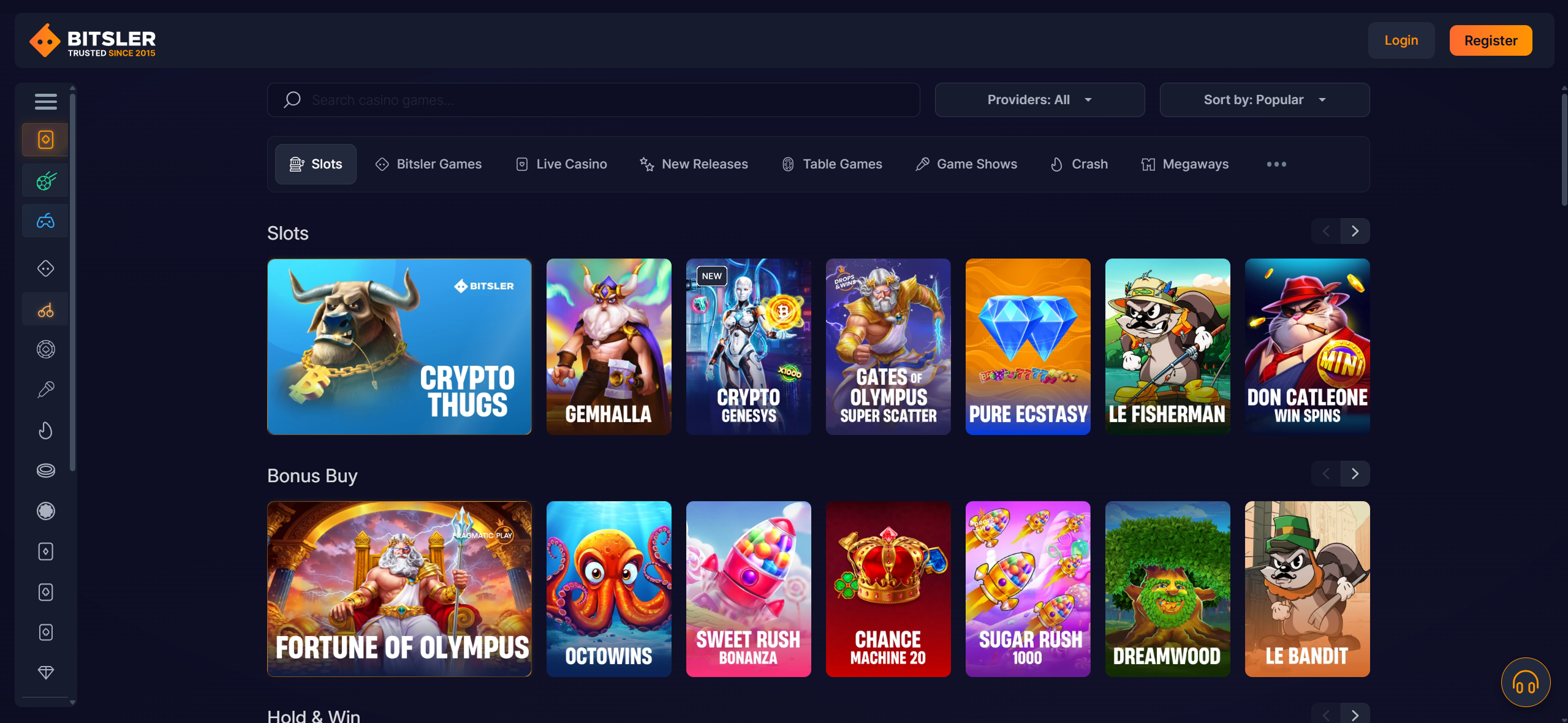 Bitsler casino slots