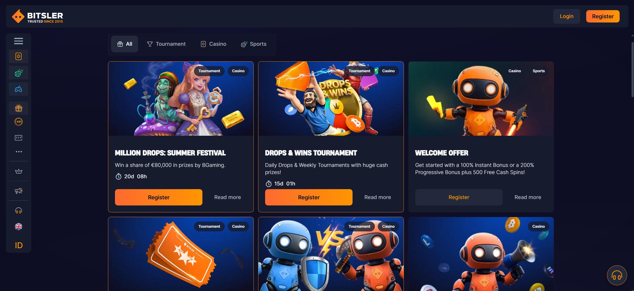 Bitsler casino bonuses