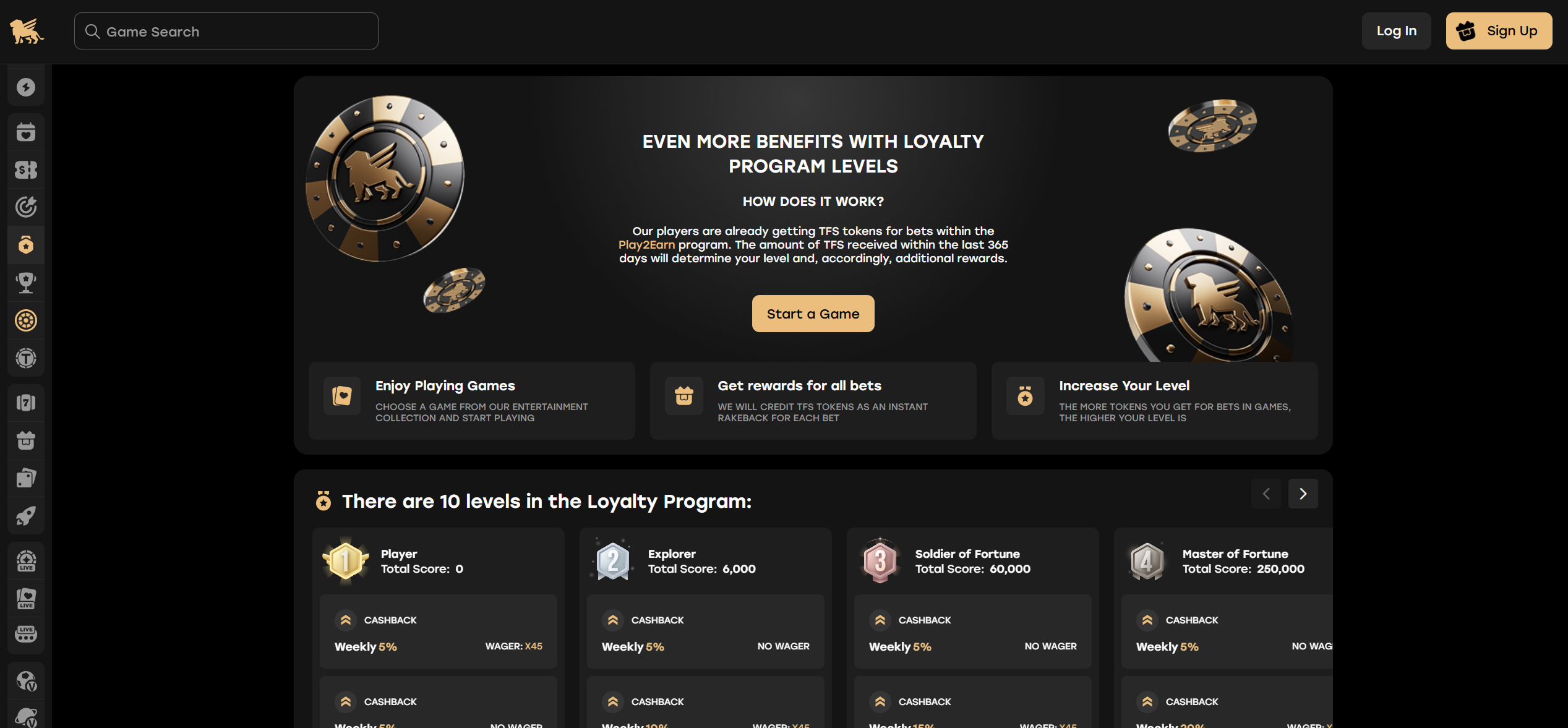 Fairspin loyalty program