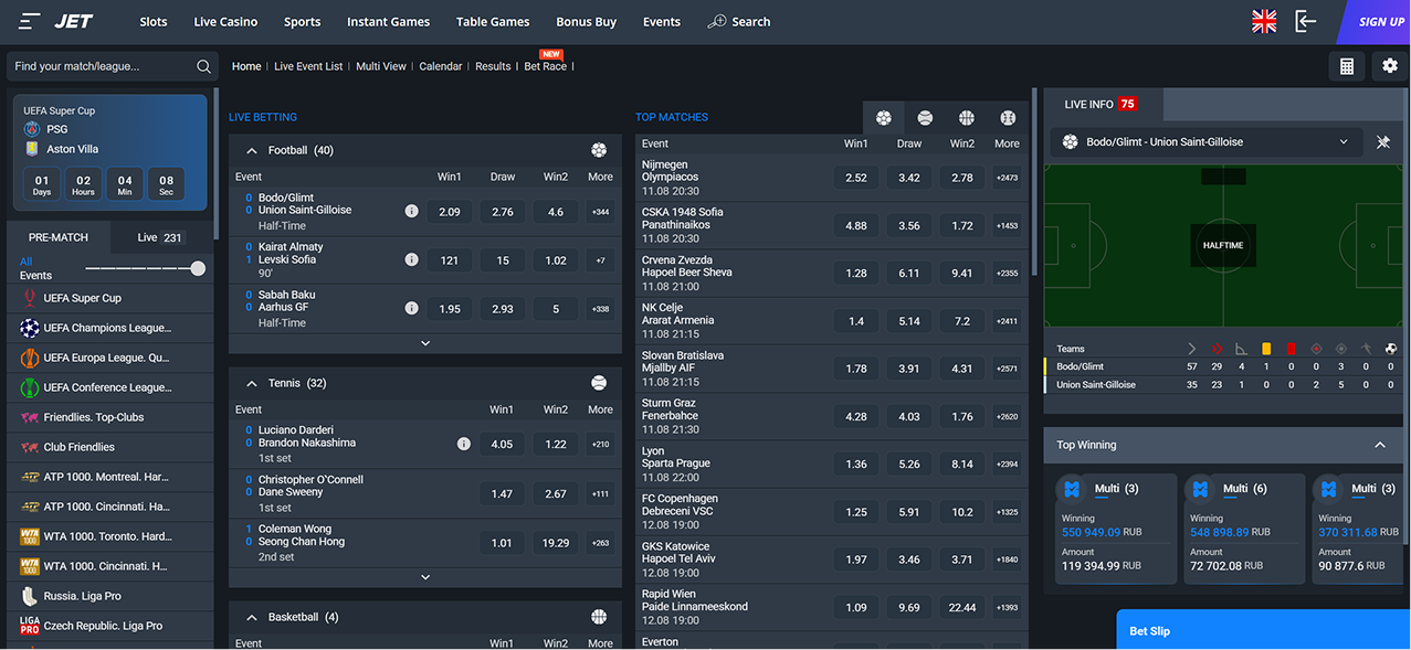 Jet casino sports betting