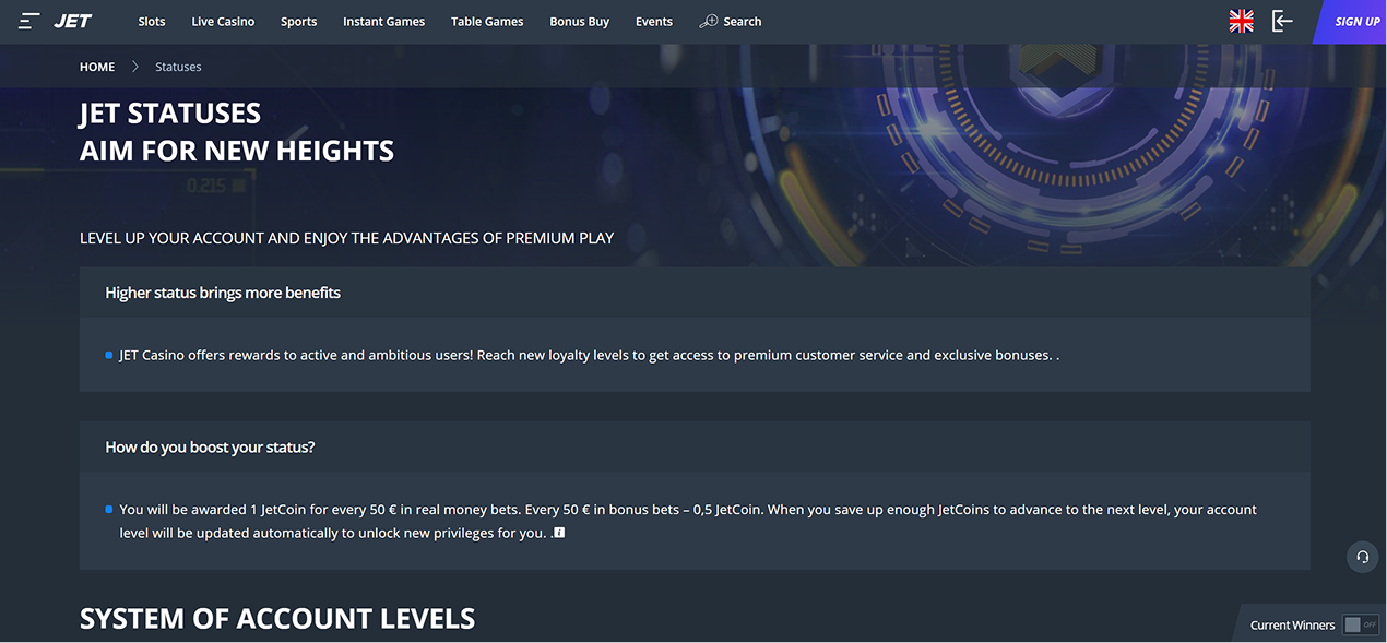 Jet casino loyalty program