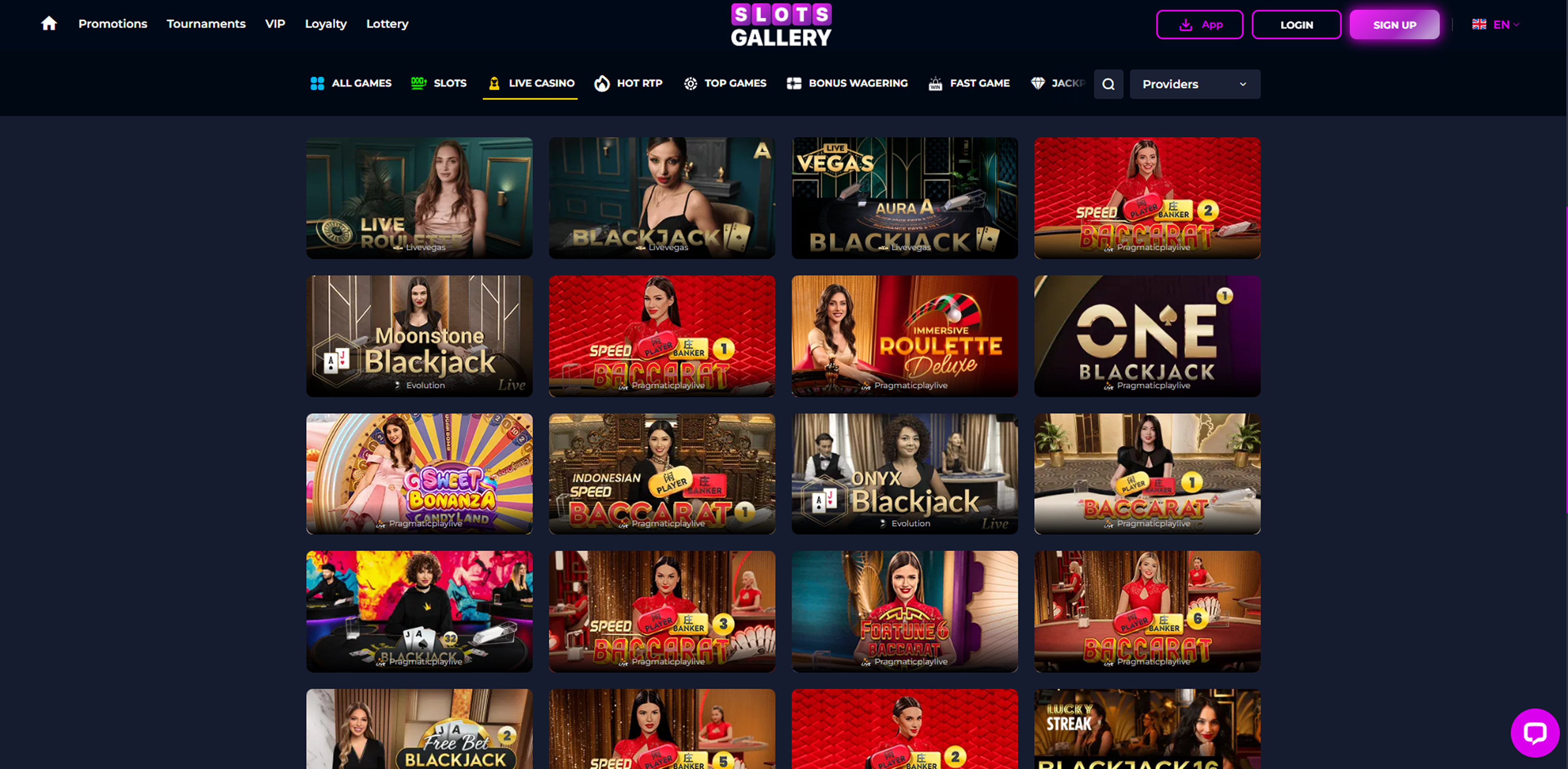 Slotsgallery live games
