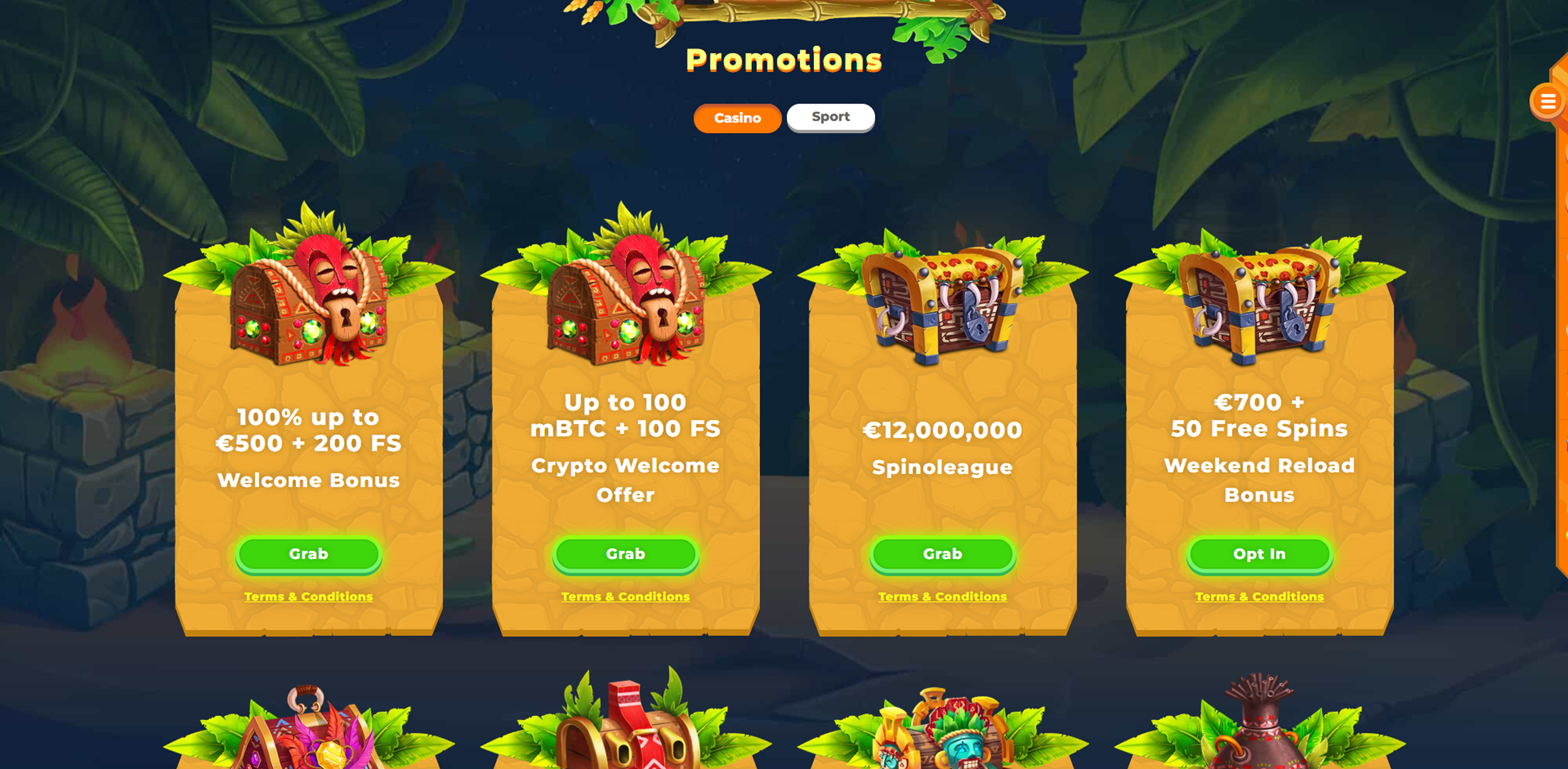 Wazamba bonuses